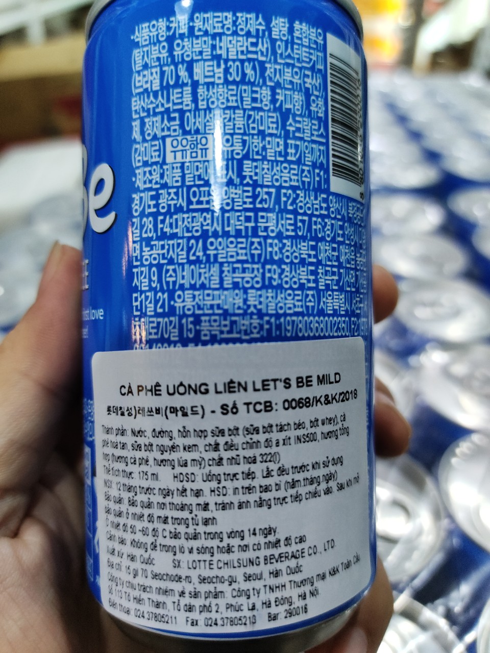 Cà phê lon uống liền hàn quốc Let's Be Mind & Mocha Late - 레쓰비 마일드 & 모카라떼