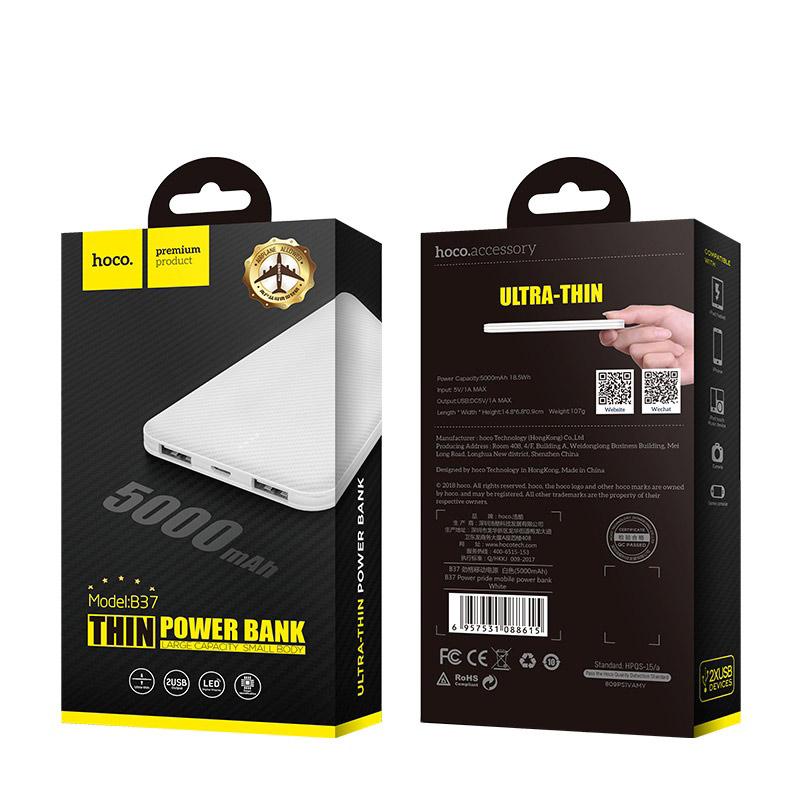 [HCM]Sạc Dự Phòng Hoco B37 - Dung lượng 5000 mAh