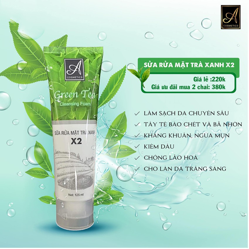 Sữa rửa mặt trà xanh Acosmetics 120ml