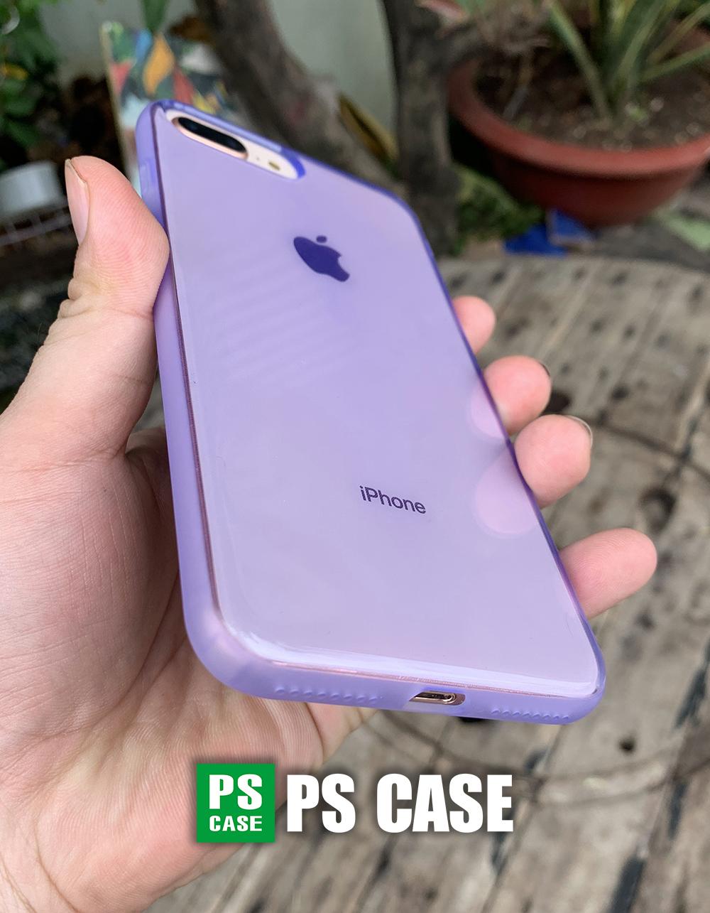 Ốp lưng dẻo tím mờ chống sốc cao cấp dành cho iPhone 7 Plus / iPhone 8 Plus - PS Case phân phối