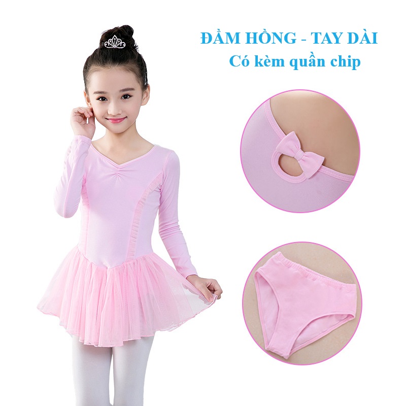 Đầm ballet liền thân đáy rời - kèm quần chip