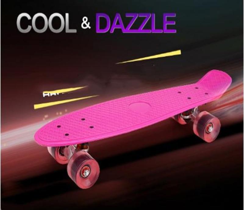 Giá bán Ván trượt Skateboard thép nguyên khối Bánh 3 lớp có đèn led - Ván trượt thể thao gg24 chịu lực 100kg /Ván trượt thể thao, Ván trượt Skateboard thép nguyên khối Bánh 3 lớp TRƯỢT CỰC ÊM, KUA CỰC ĐÃ