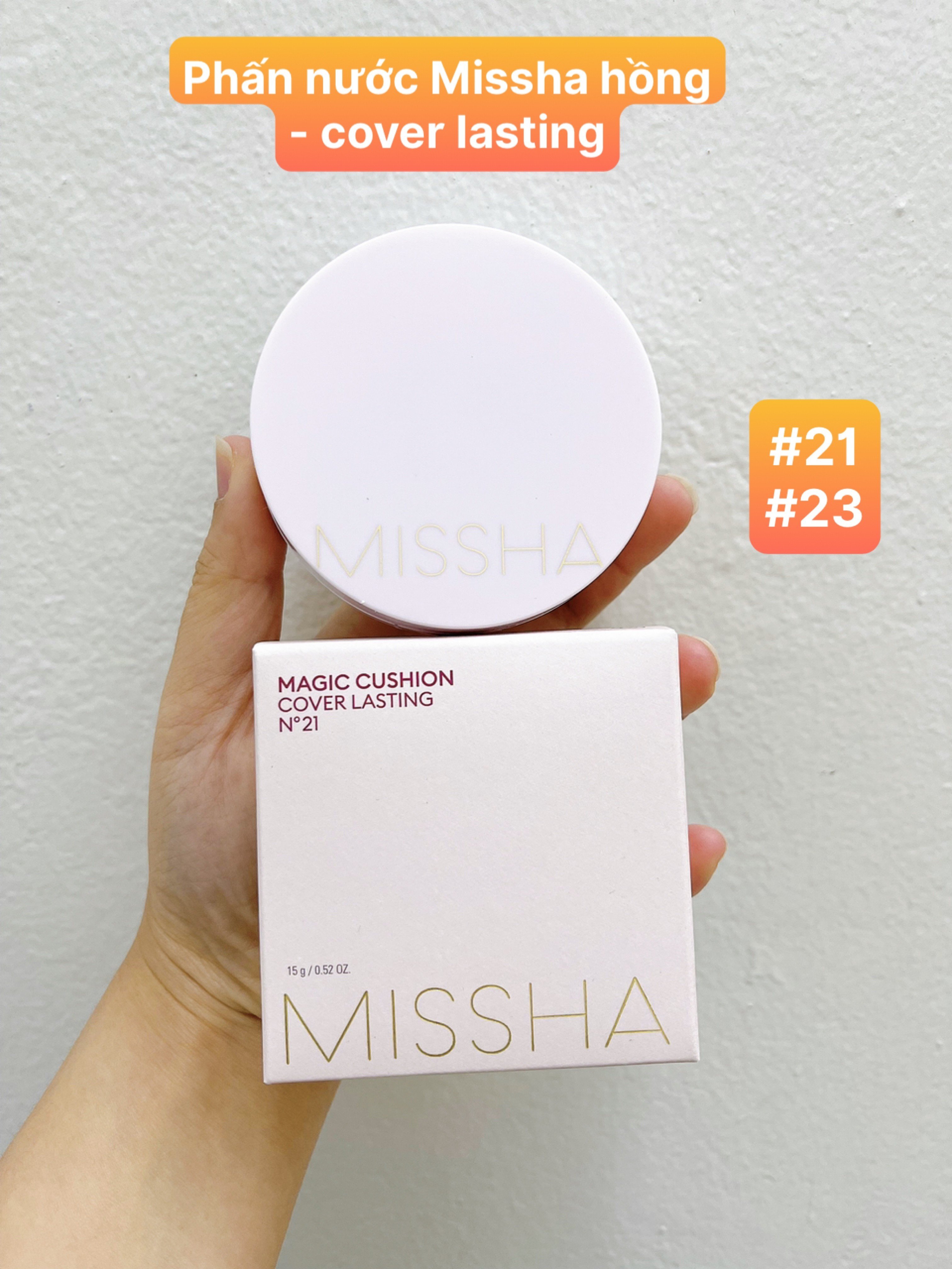 Phấn Nước Missha Magic Cushion Cover Lasting Hồng-2 tone