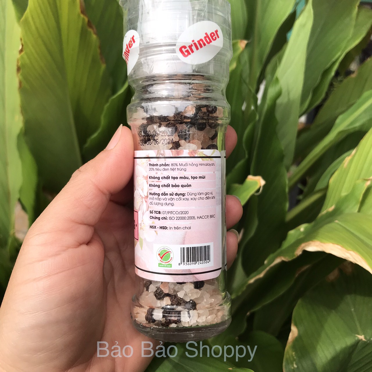 Tiêu muối hồng Himalaya TOPSPICE( SP CTy Petrolimex) 100g(có cối xay tiện lợi)