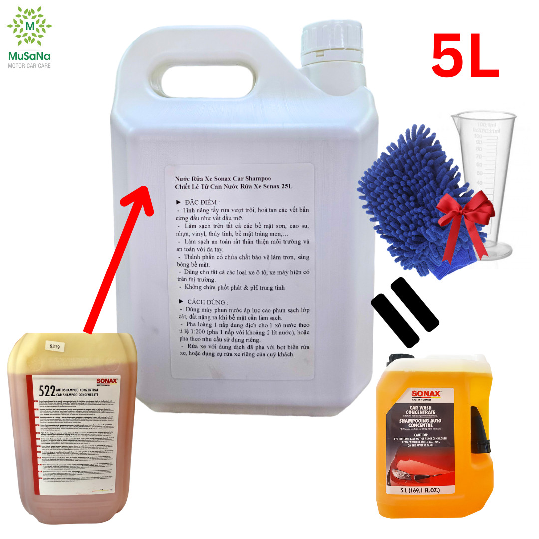 [HCM]Nước Rửa Xe Sonax Gloss Shampoo concentrate 314500 5 lít