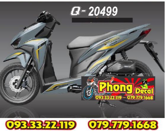 Tem rời Vario 150 Xám Siêu Ngầu - MS 20499