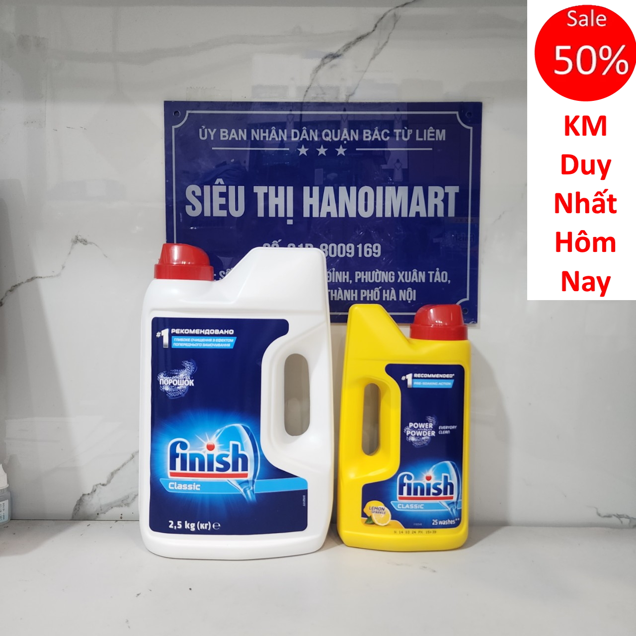 Bột rửa bát Finish 2.5kg nhập khẩu Ba Lan hoặc bột finish 1kg