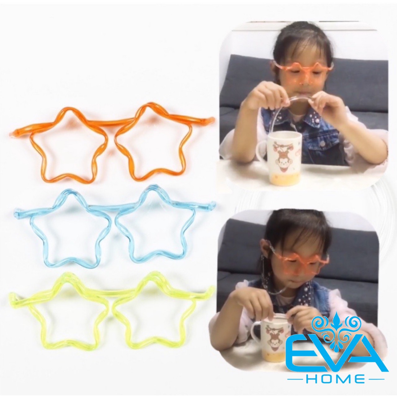 Ống Hút Mắt Kính Gọng Trái Tim Cute Vui Nhộn Độc Đáo M1429