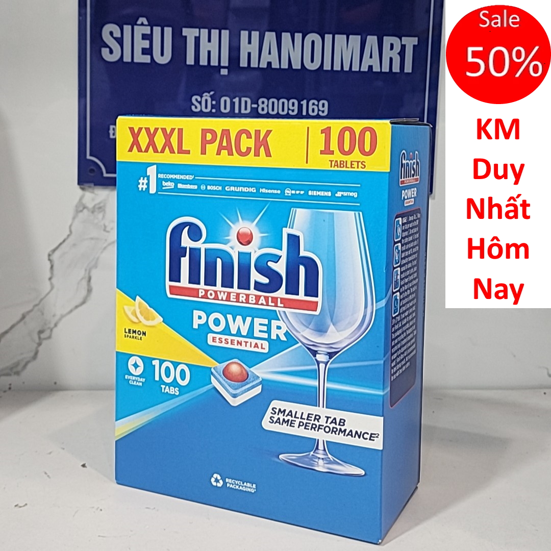Viên rửa bát Finish Classic 90 tabs hoặc 100 viên finish all in one hoặc 24 viên finish all in 1 max