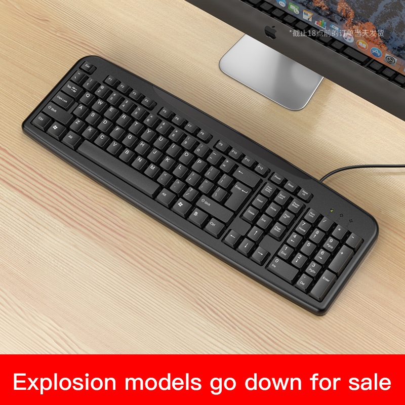 3CER Bàn phím im lặng có dây cho trò chơi văn phòng doanh nghiệp Thích hợp cho máy tính Máy tính xách tay PC