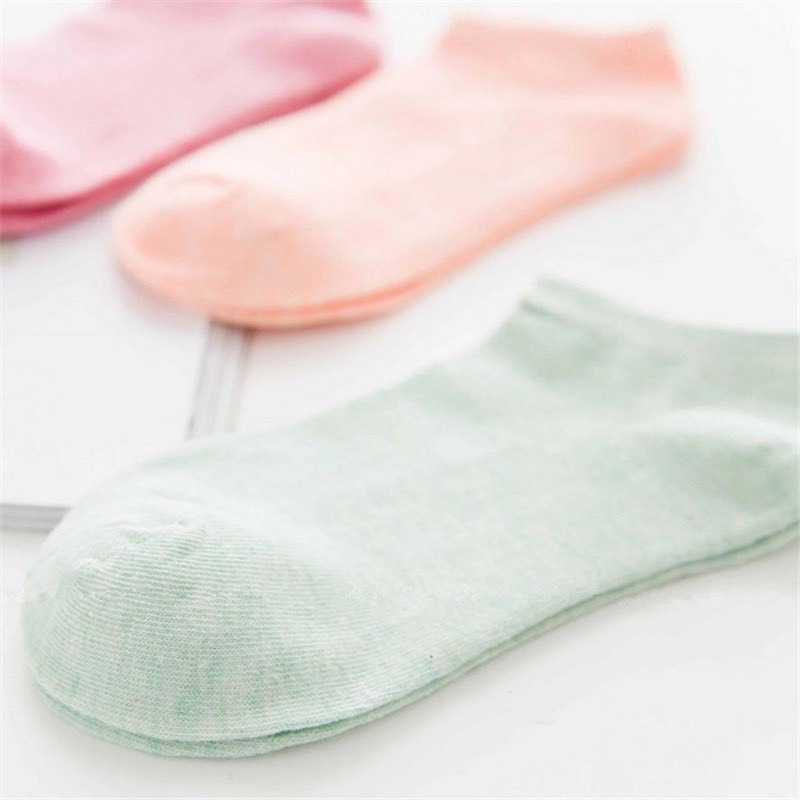 Tất Nữ Cổ Ngắn Basic Cotton Trơn Nhiều Màu Đơn Giản
