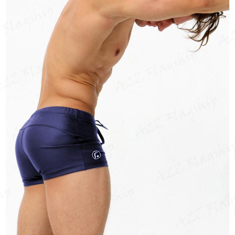Nơi bán WaterPlay Bơi Nam Trung Kế Đồ Bơi Quần Bơi Boxer Lướt Đi Biển Mặc Đồ Bơi Thấp Tăng Nóng Màu Xanh Đen-quốc tế