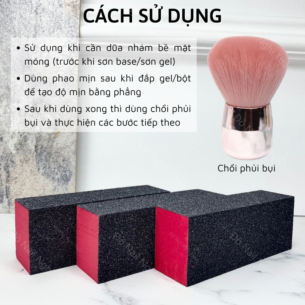 Phao dũa móng tay mịn vuông