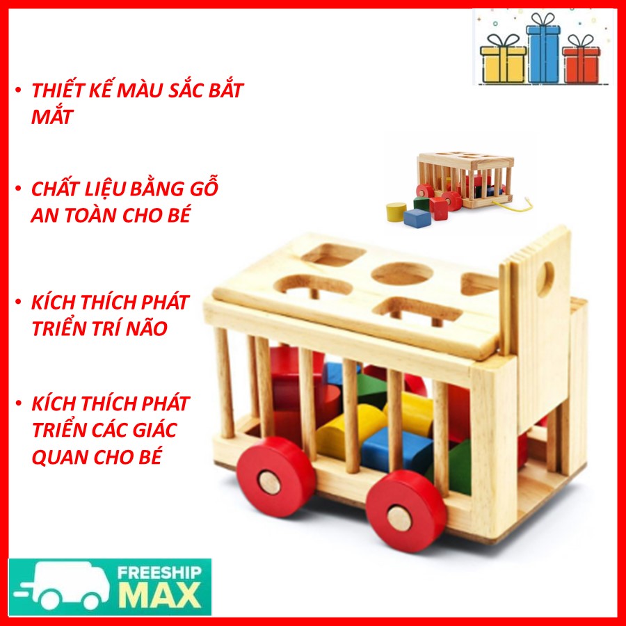 Đồ wooden toy-car crib drop shaped, car wooden cutlery, car pull drop shaped wooden