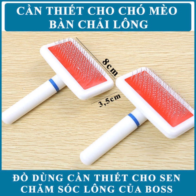 Lược gỡ rối lông chó mèo bản vuông