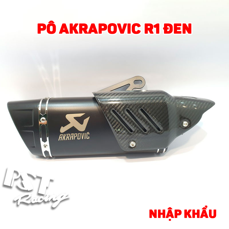Pô Akrapovic R1 đen cao cấp nhập khẩu