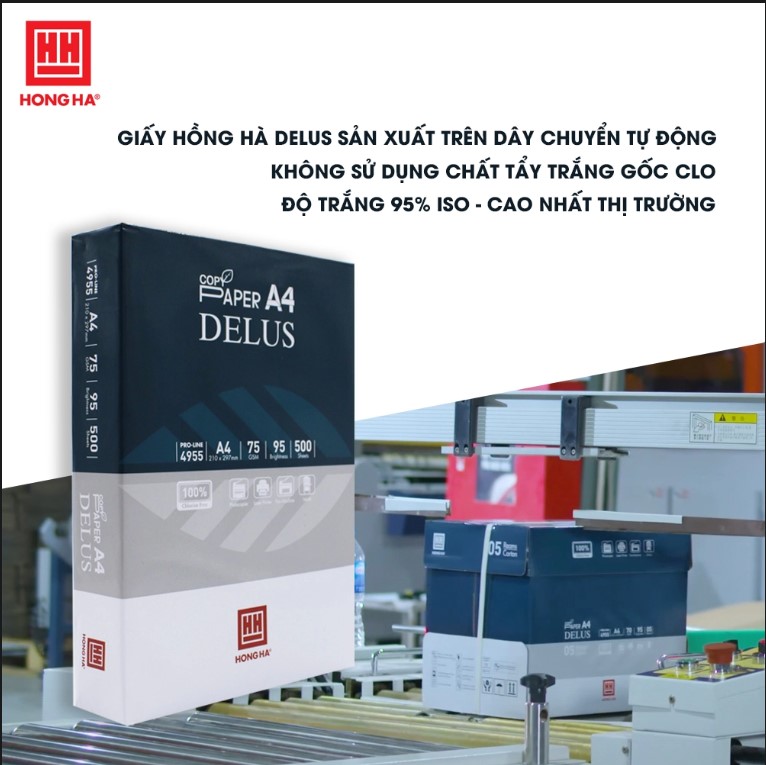 Giấy in A4 Hồng Hà Delus 75gsm 4955