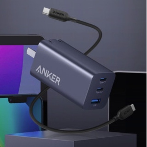Củ sạc 65w Anker A9521 A9523 GaN 3 Cổng (2*USB-C+1*USB-A)