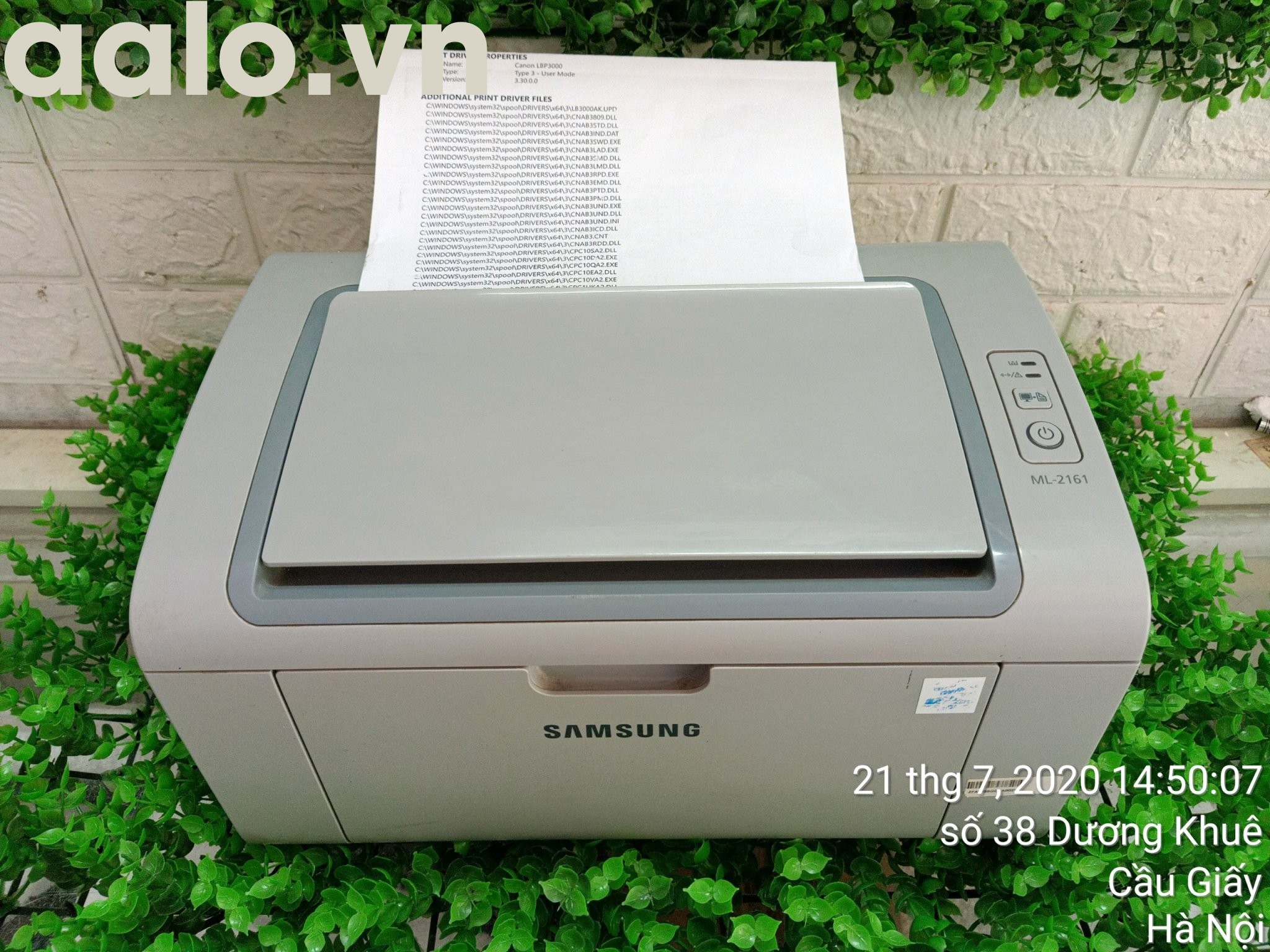 Máy in Laser Samsung ML 2161 ( hộp mực + Dây nguồn + Dây USB mới )