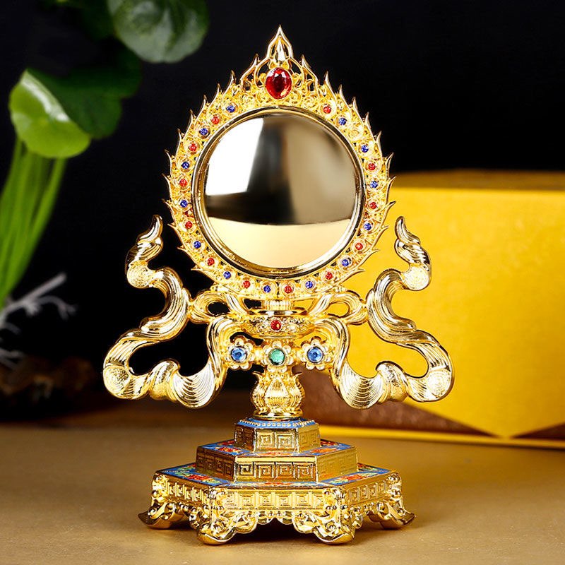 Kính đàn chuẩn đề bằng đồng cao cấp 18cm tặng kèm hộp gấm