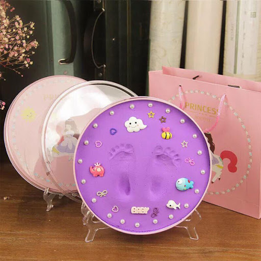 Hộp in dầu tay dấu chân cho bé lưu giữ lại kỷ niệm cho bố mẹ - Bộ in dấu vân tay chân kỷ niệm đầy tháng, thôi nôi, sinh nhật cho trẻ sơ sinh và trẻ nhỏ - Quà tặng độc đáo, ấn tượng, ý nghĩa