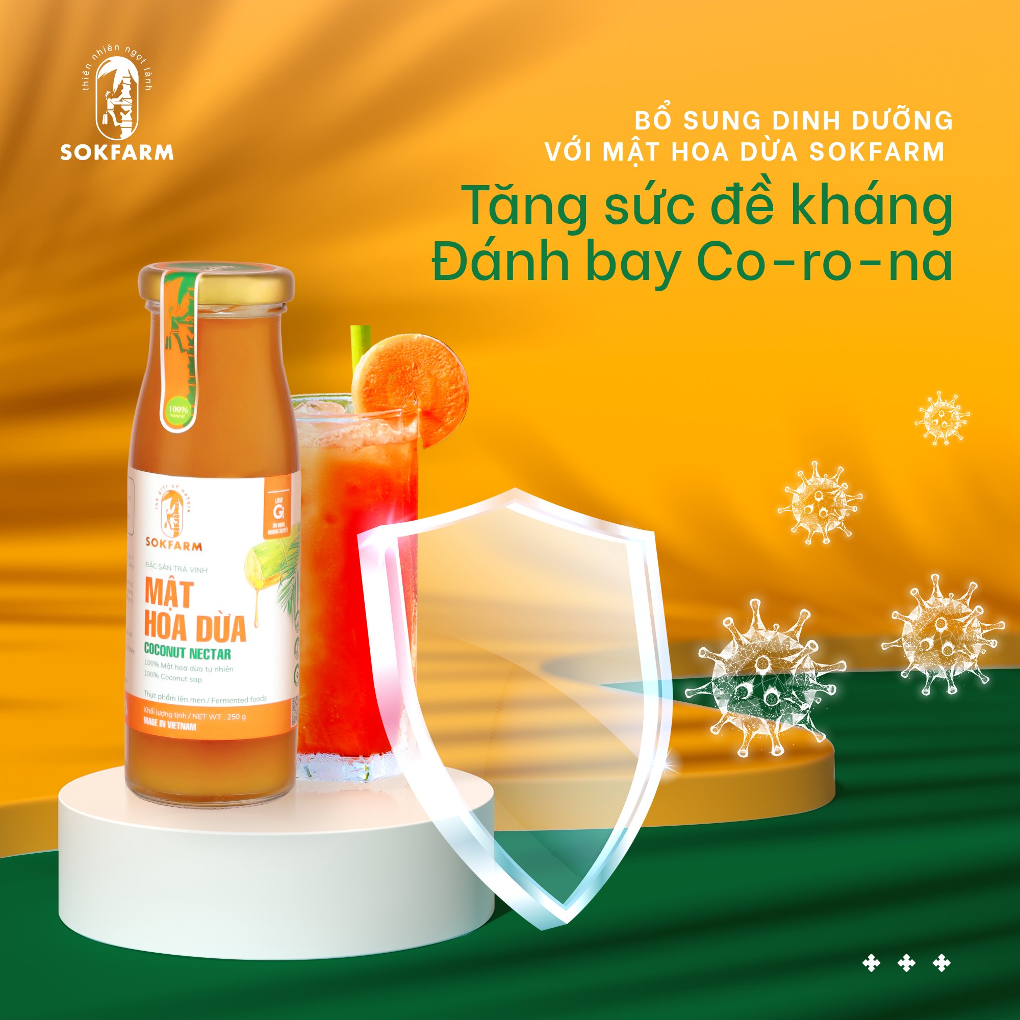 Mật Hoa Dừa Sokfarm 250g