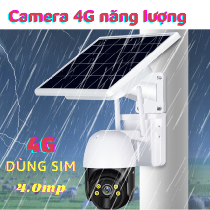 Camera ip Dùng sim 4G ESEECLOUD 4.0mp-năng lượng-xoay