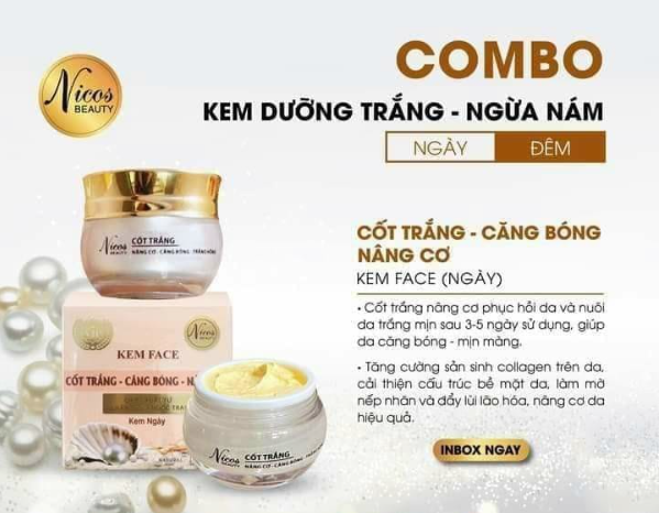 (MẪU MỚI) Cốt Nám Đông Y Nicos (Chính Hãng 100%)- Thanh Nhi (tặng sửa rữa mặt)