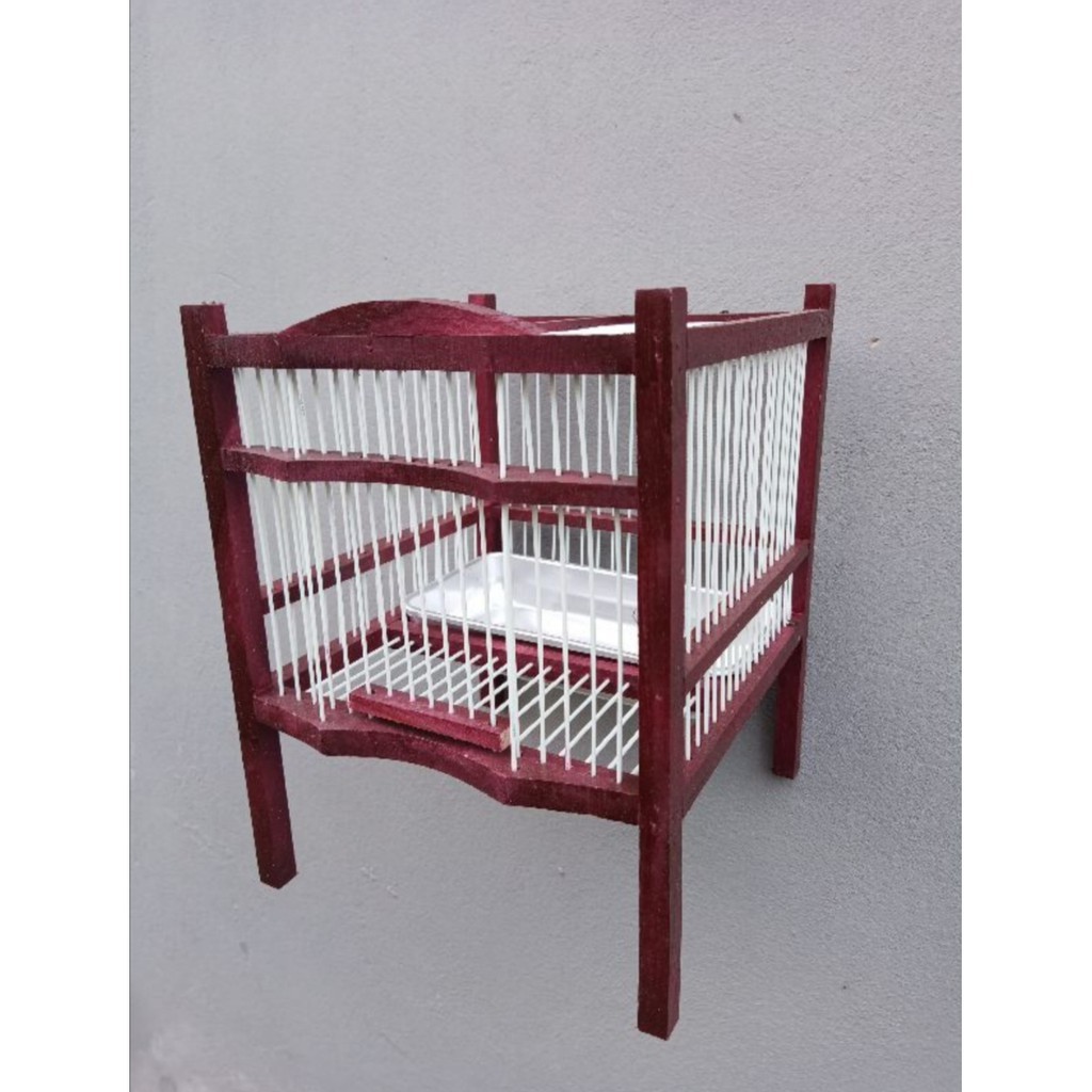 Lồng tắm cho chim 26x26x32 khung gỗ chắc chắn , bền đẹp - Lồng tắm cho chim khướu - Lồng cho chim tắm - Bồ câu tín nghĩa