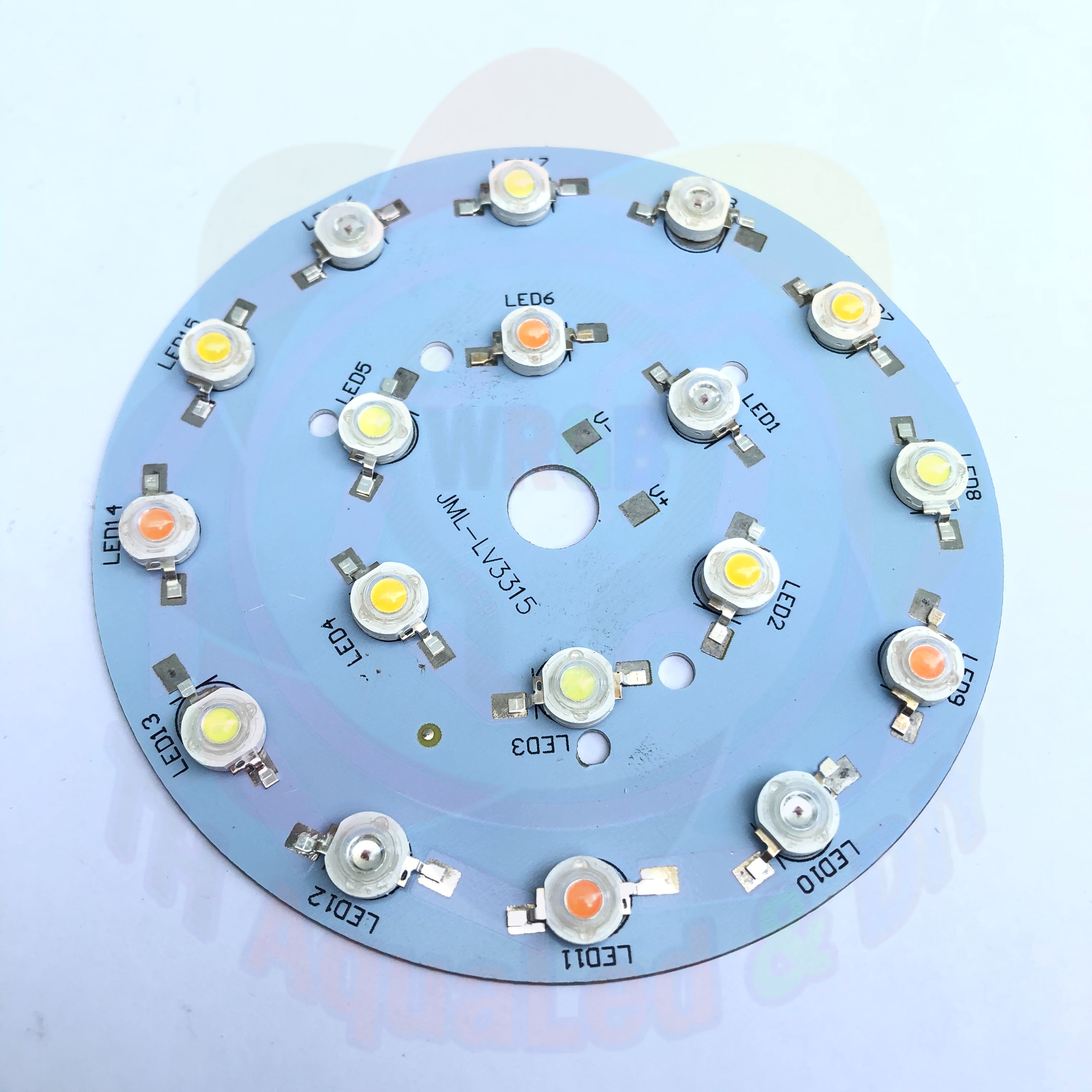 Mạch LED tròn 18 chip 100mm đế mạch 18 led nối tiếp sử dụng led luxeon mạch chuẩn dày tối ưu hóa điện năng và công suất