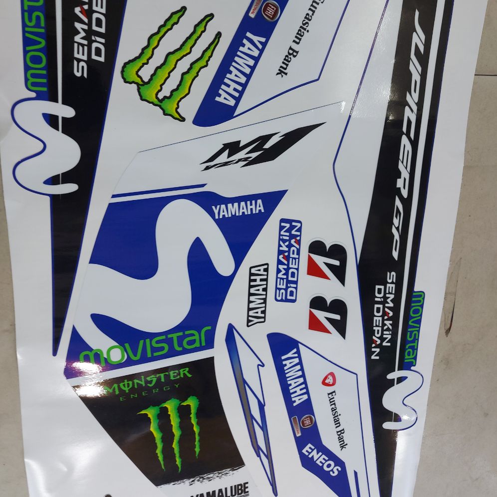 [HCM]Tem xe jupiter fi  tem rời mẫu movistar dán xe xanh gp  trắng