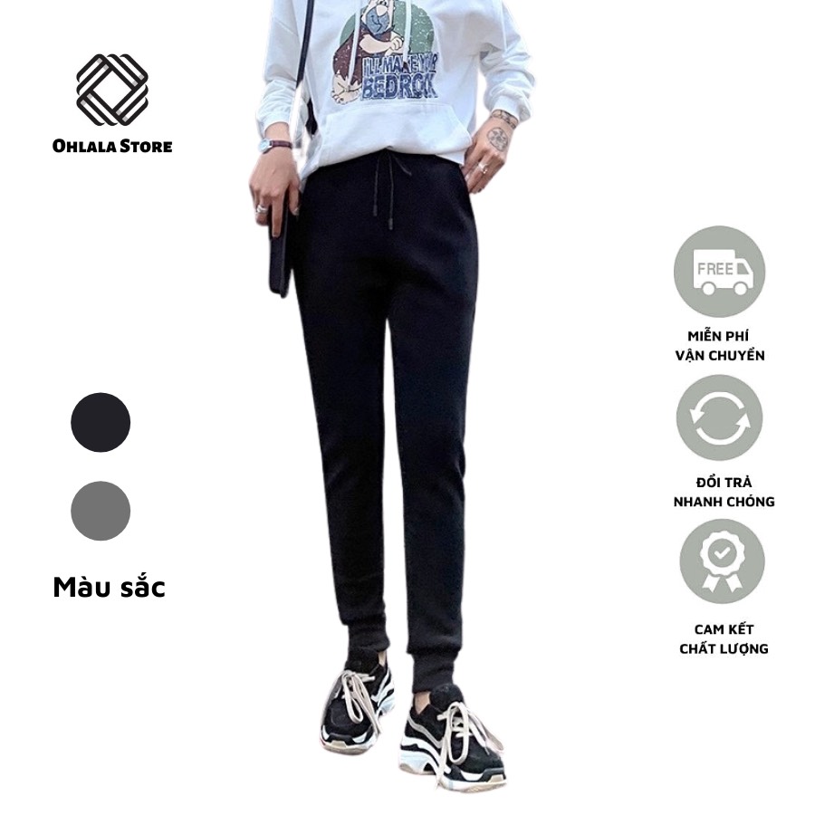 Quần jogger gân tăm nữ - quần dài nữ thun gân