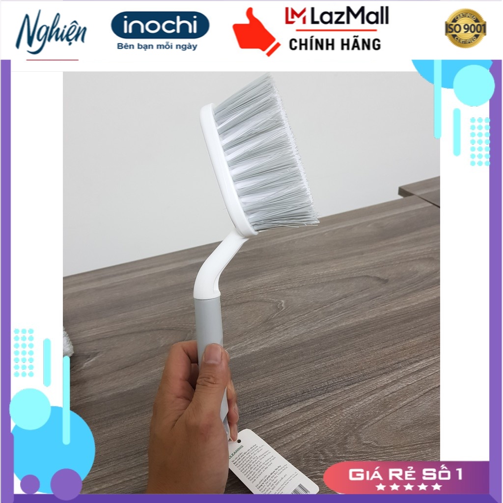 Bàn chải nhà tắm cán dài kirei (26cm)