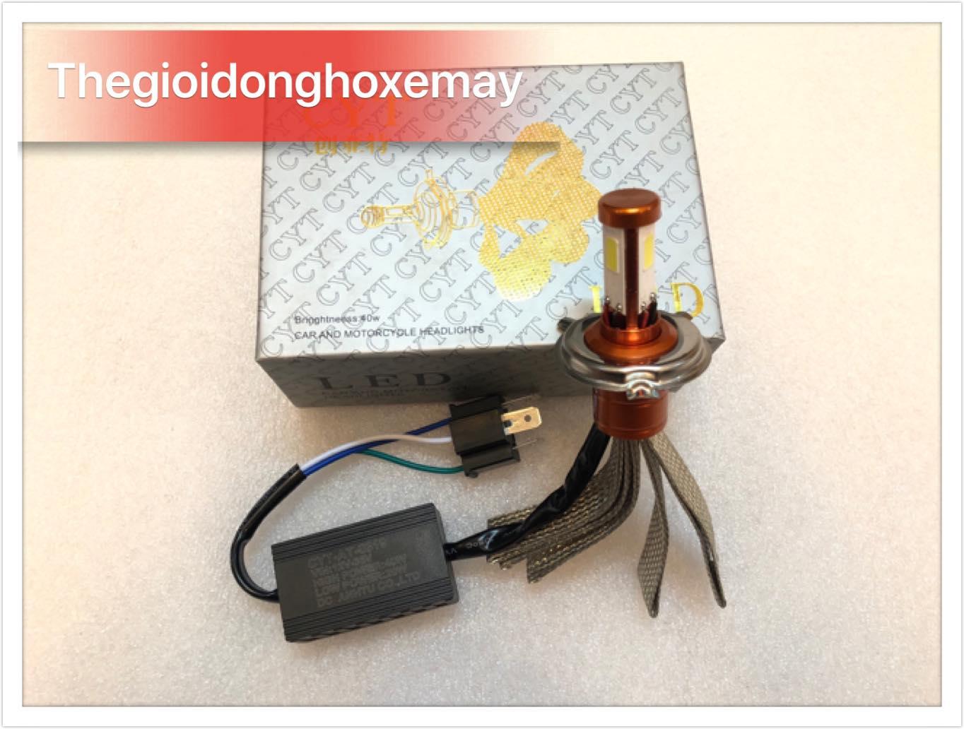 Đèn Pha Led CYT xịn - Chân H4 -3 Tim