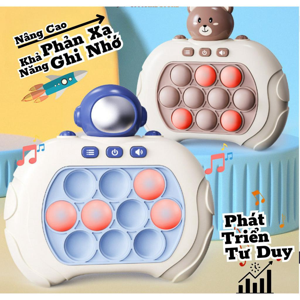 Máy chơi game pop it vui nhộn, đồ chơi pop it điện tử có nhạc và đèn thế hệ mới