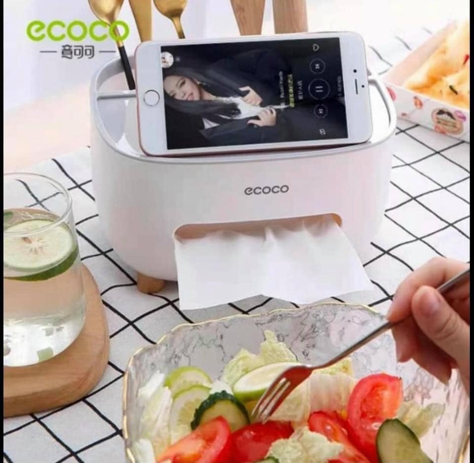 Hộp đựng khăn giấy để bàn Ecoco đa năng
