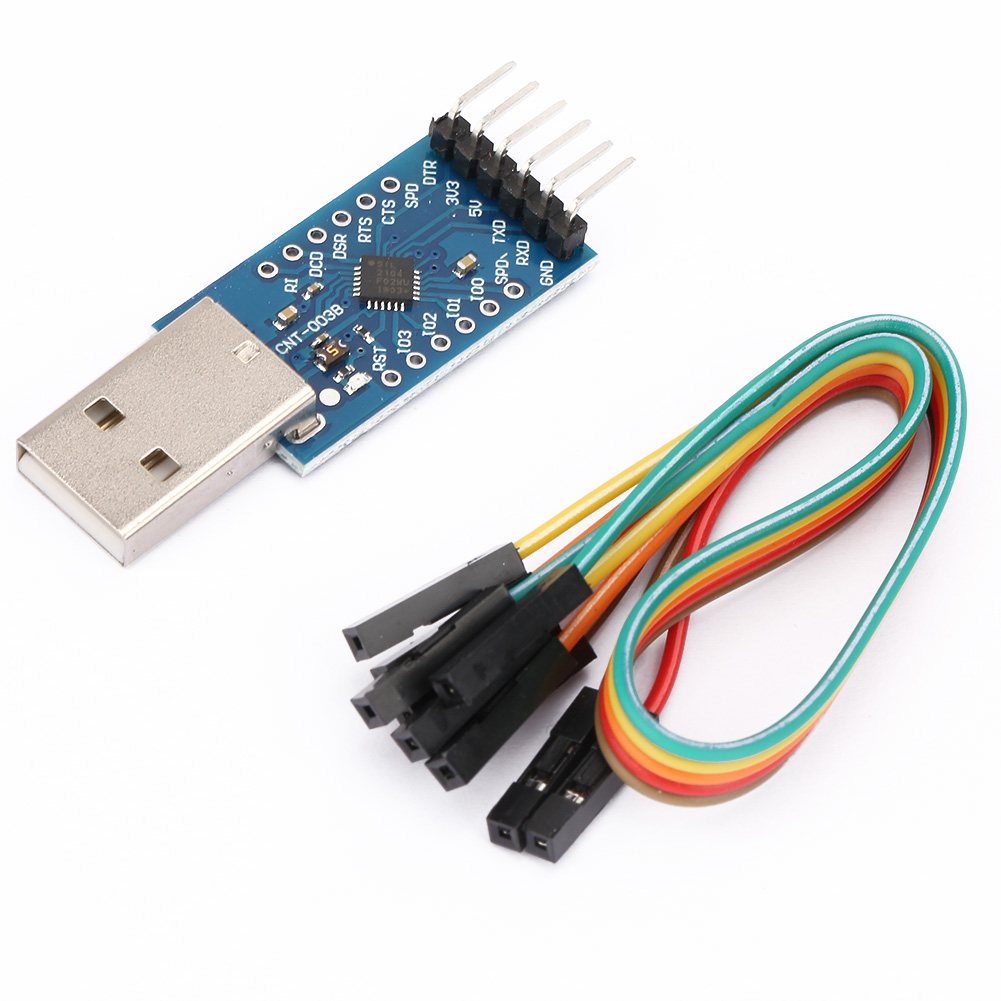 Cp2104 bộ chuyển đổi nối tiếp mô-đun bảng chuyển đổi nối tiếp usb 2.0 sang ttl uart 6pin với dây và đèn báo