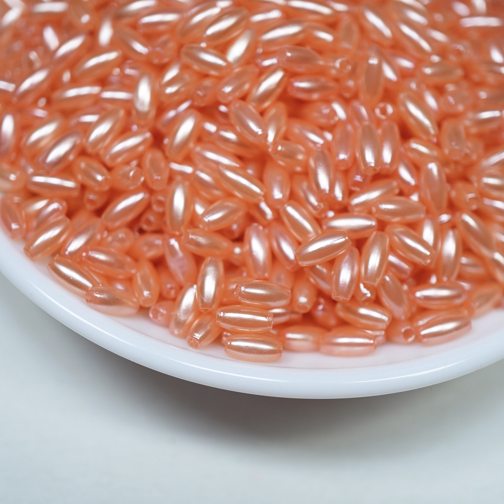 20gr hạt cườm lúa nhựa 6mm nhiều màu trang trí áo