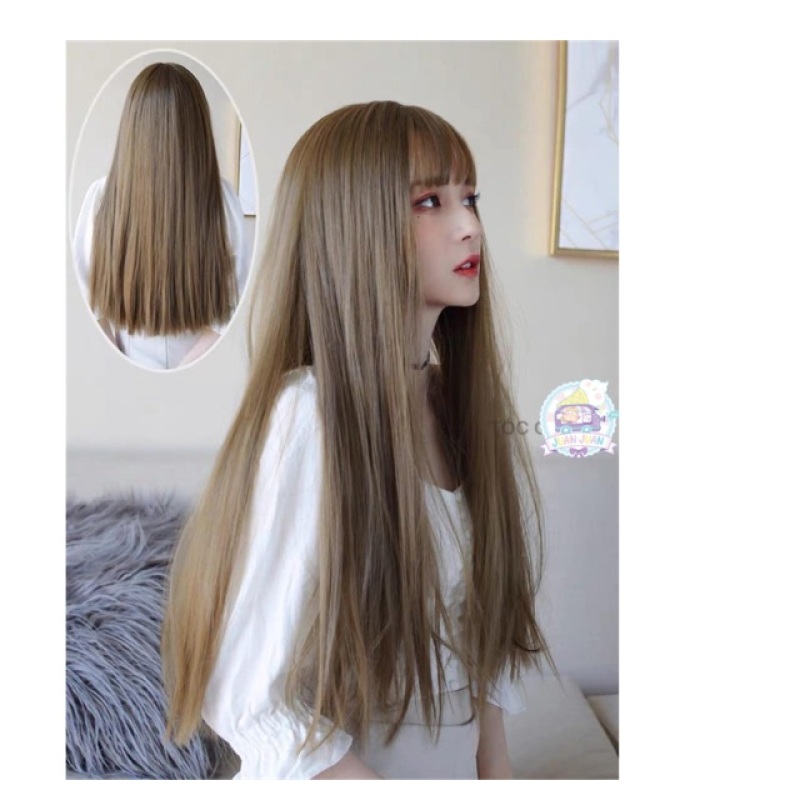 Tóc giả nữ đẹp😍❤️FREESHIP😃😃 cả đầu thẳng dài nhập khẩu