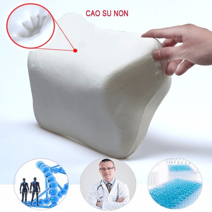 Bộ gối tựa cổ, lưng trên ô tô, xe hơi chất liệu cao su non hoạt tính cao cấp GE04