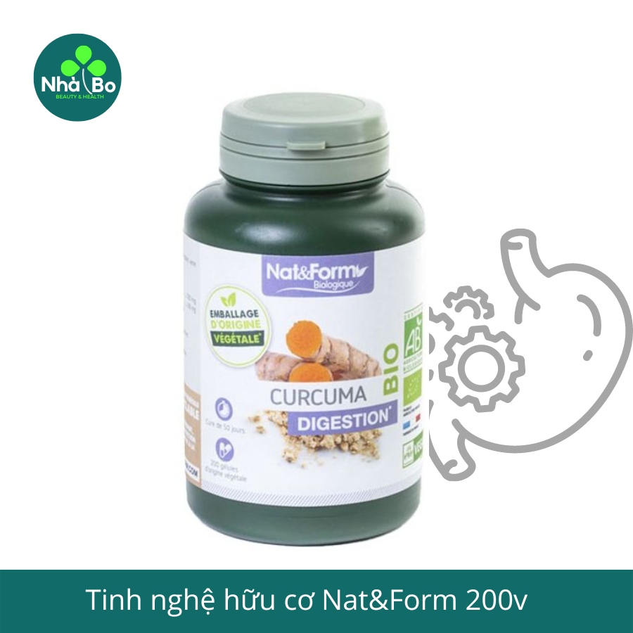 Tinh nghệ hữu cơ Curcuma Bio của Nat&Form  200v (mẫu mới)