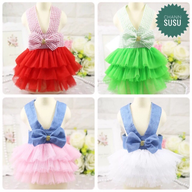 Váy áo cho chó mèo - hàng sẵn váy công chúa, áo điệu cho chó mèo - channsusu pet shop