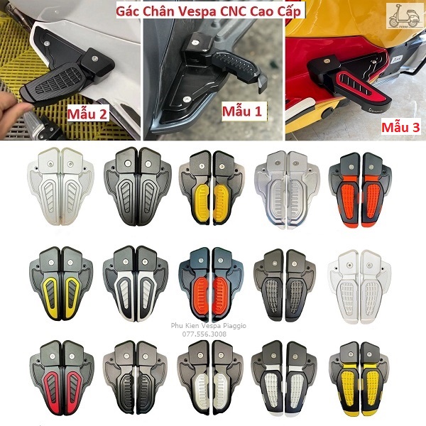 Gác Chân Vespa CNC Nhôm Cao Cấp