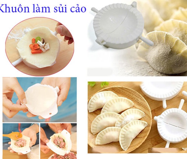 Bộ 5 Khuôn Làm Bánh Xếp, Bột Lọc, Sủi Cảo, Bánh Bao Tiện Lợi