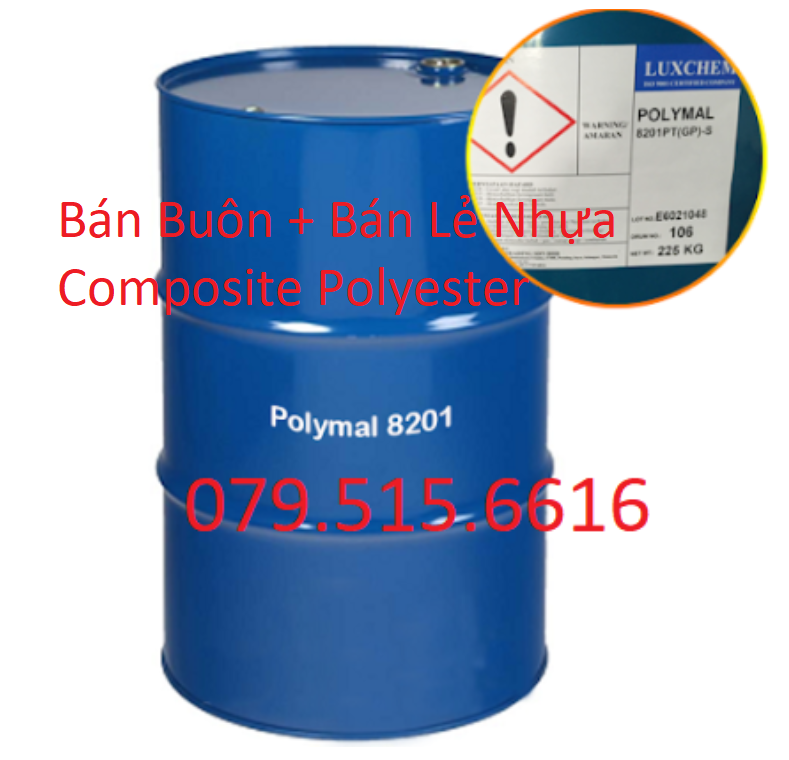 Bán Lẻ Nhựa Composite 8201 (3Kg, 5Kg)+ KM Chất Đóng Rắn (tỉ lệ theo lượng nhựa tương ứng)