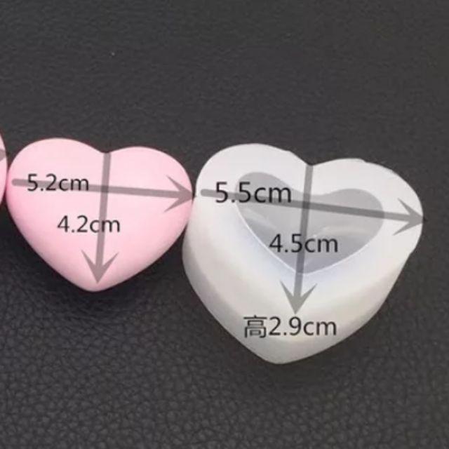 Khuôn Silicon Hình Trái Tim 3D Làm Handmade