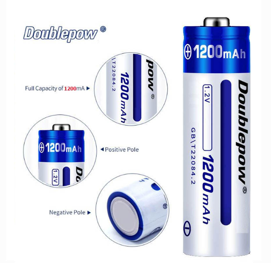 Bộ 04 Pin Sạc AA 1200mAh Doublepow (Hàng Chính Hãng)