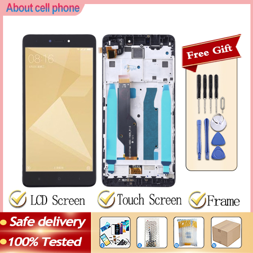Màn Hình LCD Và Bộ Số Hóa Toàn Bộ Lắp Ráp Có Khung, Dành Cho Xiaomi Redmi Note 4X (Trắng)