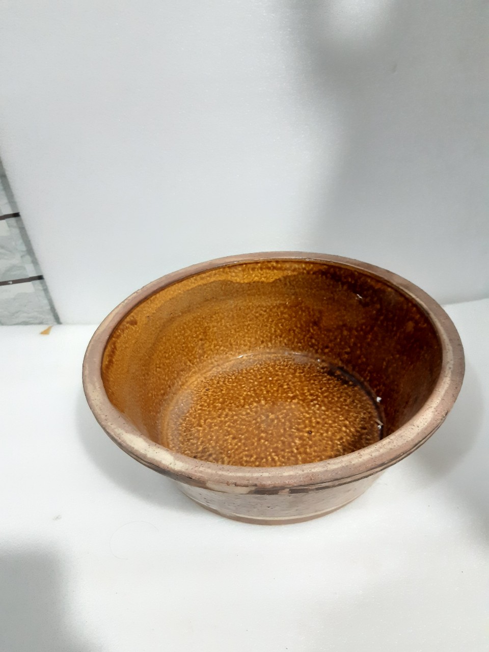 Thau Chậu đựng nước sành sứ 10*25 cm