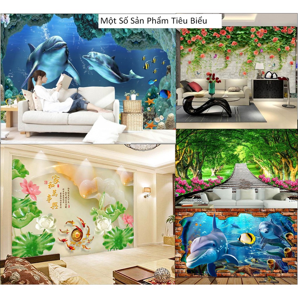 Tranh dán tường 3D Hoa Sen Trên Đá MS915859